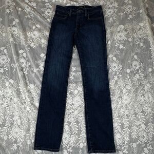 Lauren Ralph Lauren Dark Wash Straight Leg Jeans – Size 2 | RLL Leather Patch |